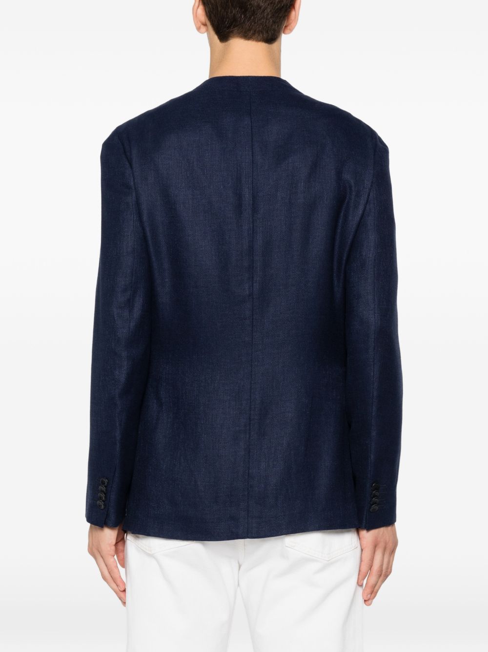 Brioni Men Linen And Silk Blend Jardigan
