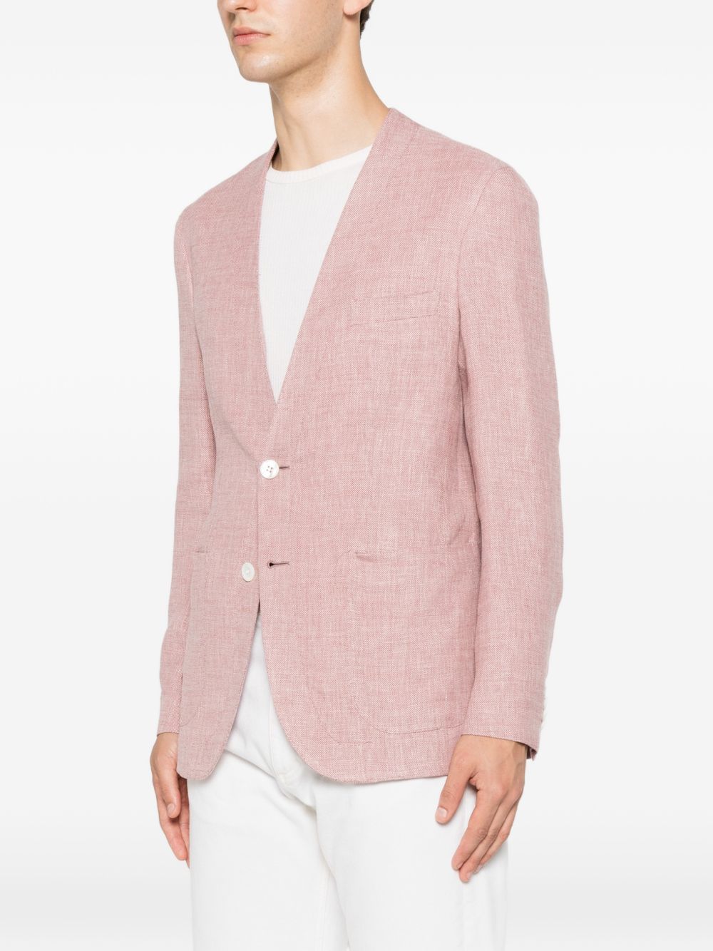 Brioni Men Linen And Silk Blend Jardigan