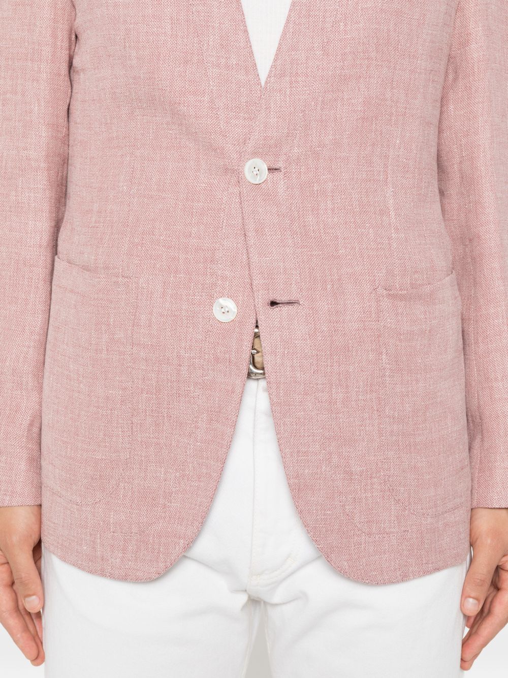 Brioni Men Linen And Silk Blend Jardigan