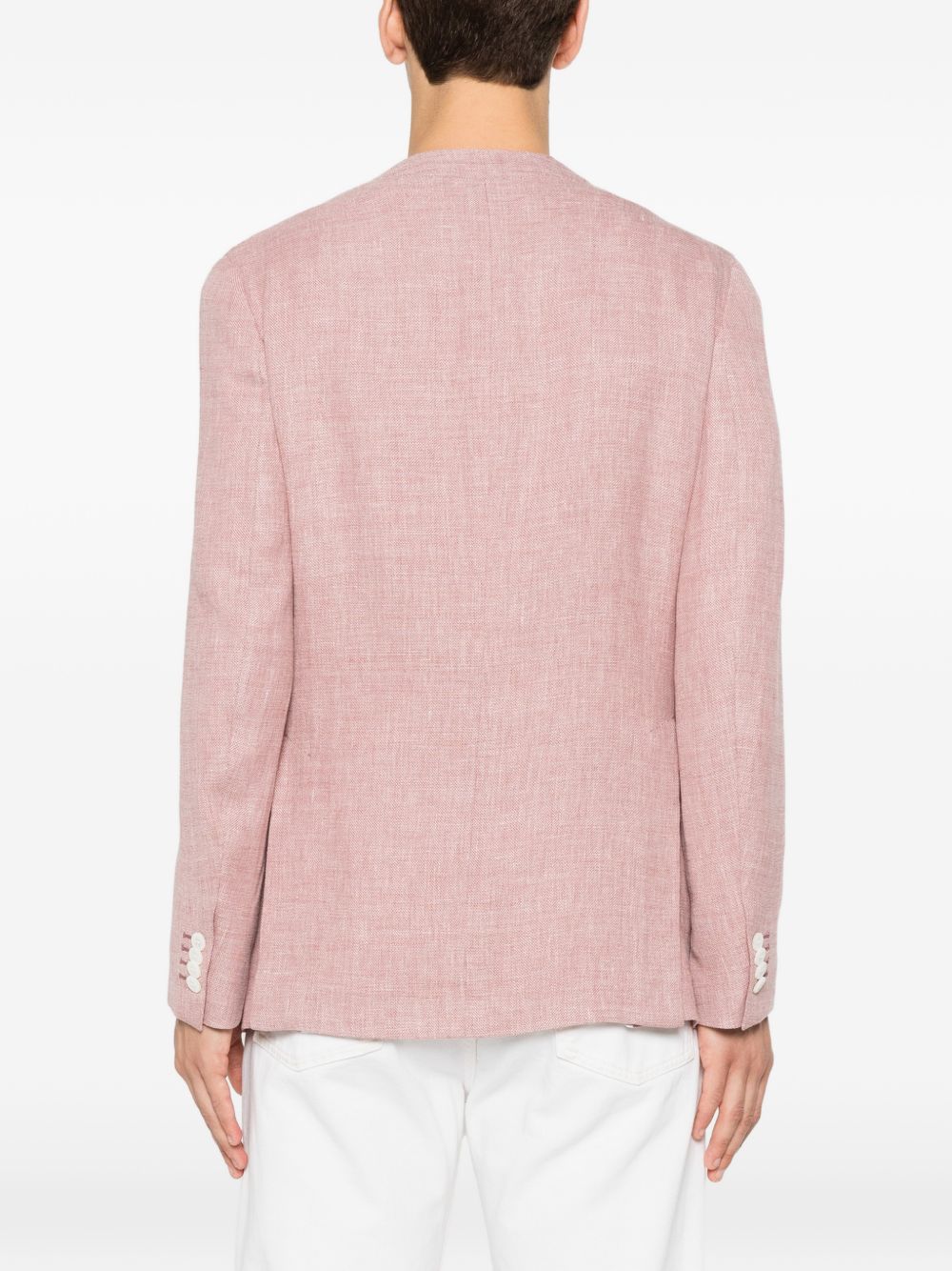 Brioni Men Linen And Silk Blend Jardigan