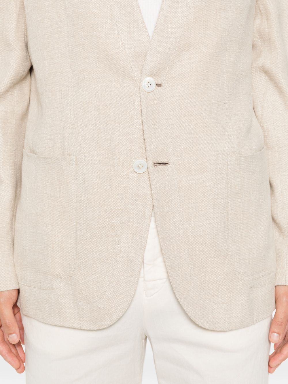 Brioni Men Linen And Silk Blend Jardigan