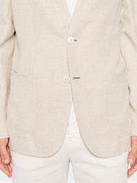 Brioni Men Linen And Silk Blend Jardigan