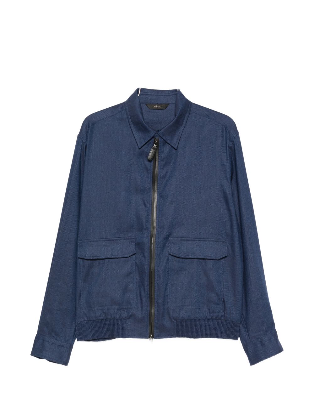 Brioni Men Linen And Wool Blouson Jacket