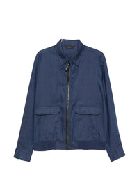 Brioni Men Linen And Wool Blouson Jacket