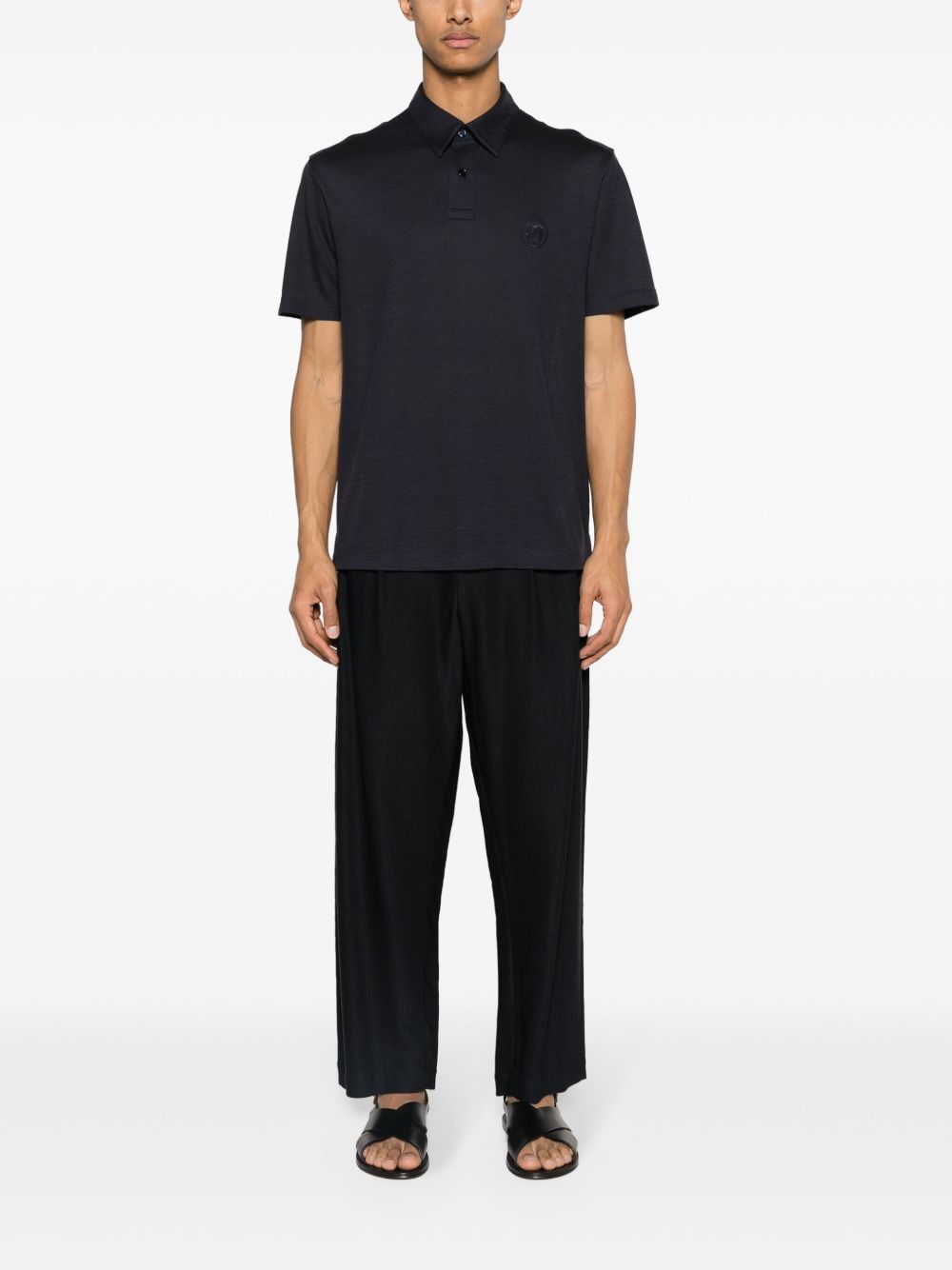Brioni Men Wool Polo Shirt