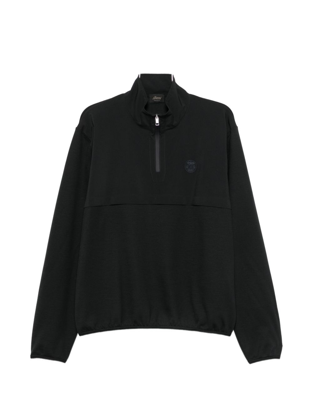 Brioni Men Wool Half-Zip High Neck Sweater