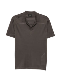 Brioni Men Piquet Silk Polo Shirt