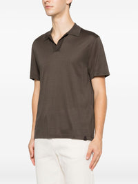 Brioni Men Piquet Silk Polo Shirt