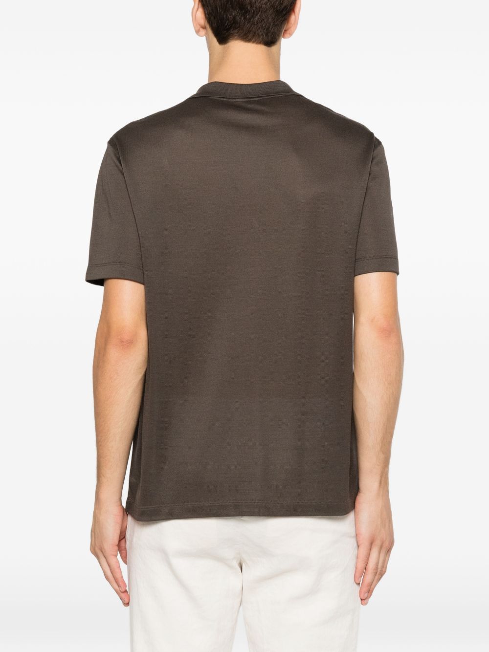 Brioni Men Piquet Silk Polo Shirt