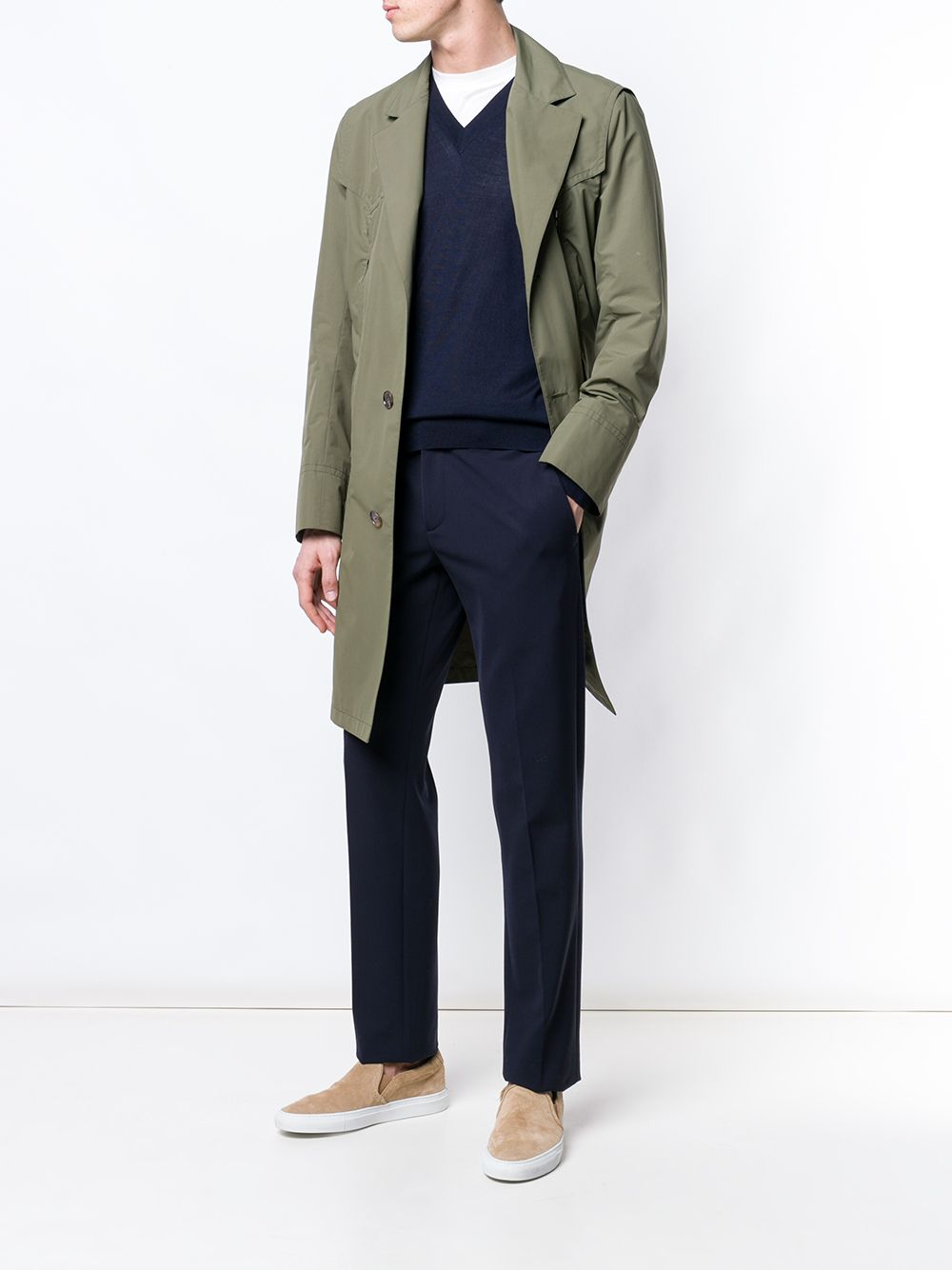 Brioni Men Wool Cashmere And Silk V-Necked Sweater