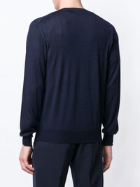 Brioni Men Wool Cashmere And Silk V-Necked Sweater