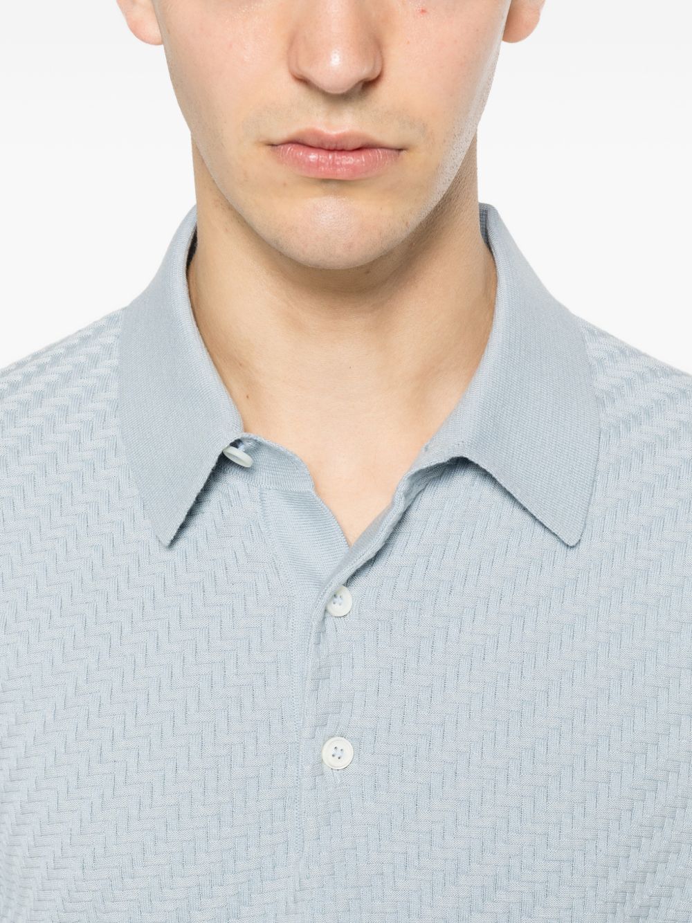 Brioni Men Cotton And Cashmere Polo Shirt