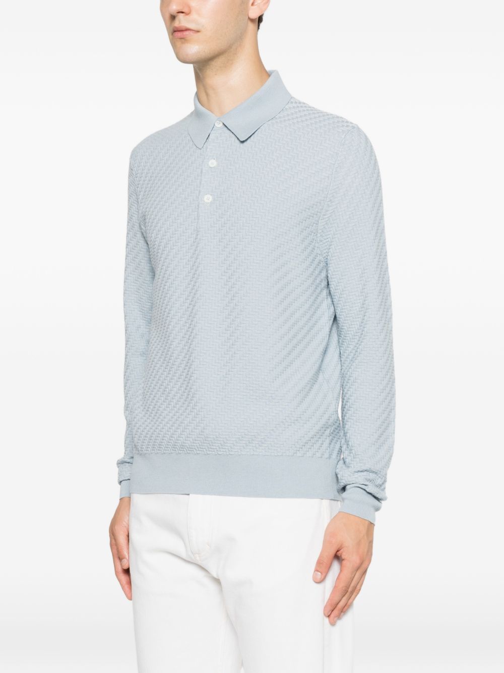 Brioni Men Cotton And Cashmere Polo Shirt