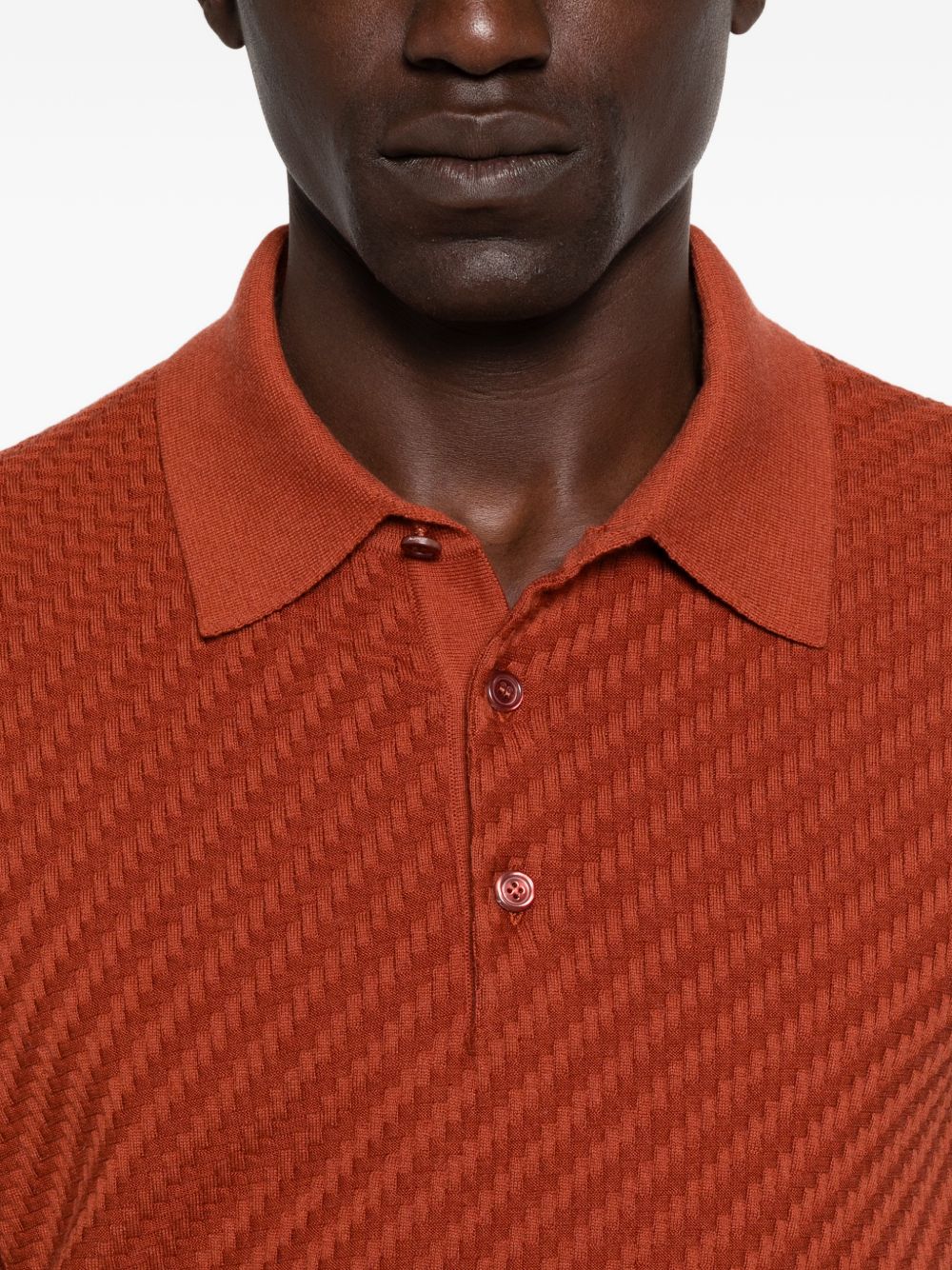 Brioni Men Cotton And Cashmere Polo Shirt