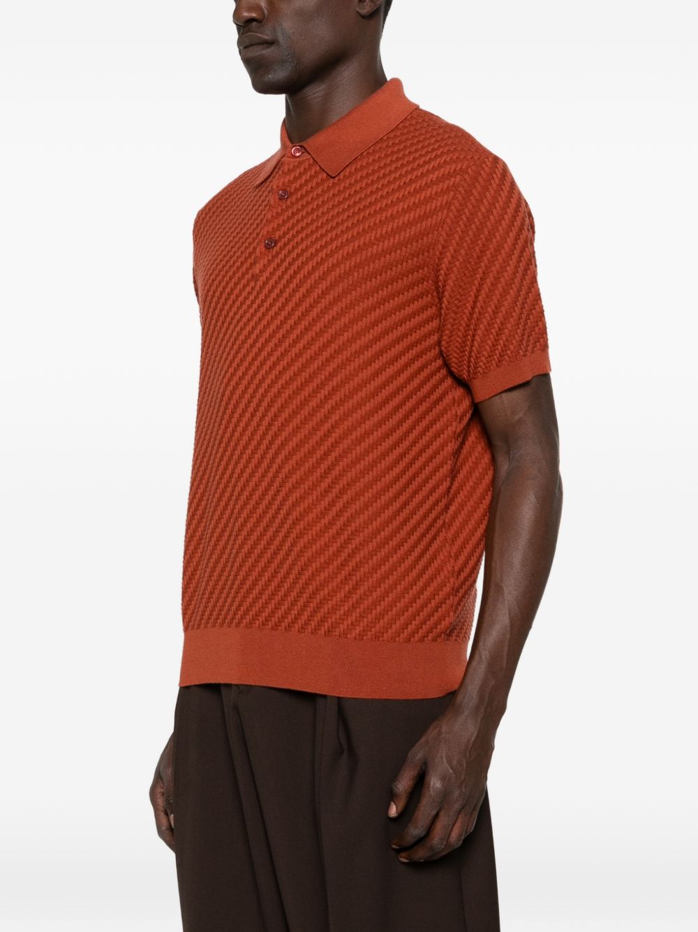 Brioni Men Cotton And Cashmere Polo Shirt