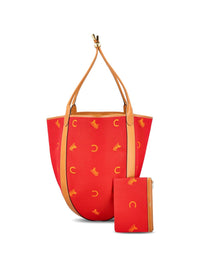 Celine Women Drop Large Jacquard Bucket Bag