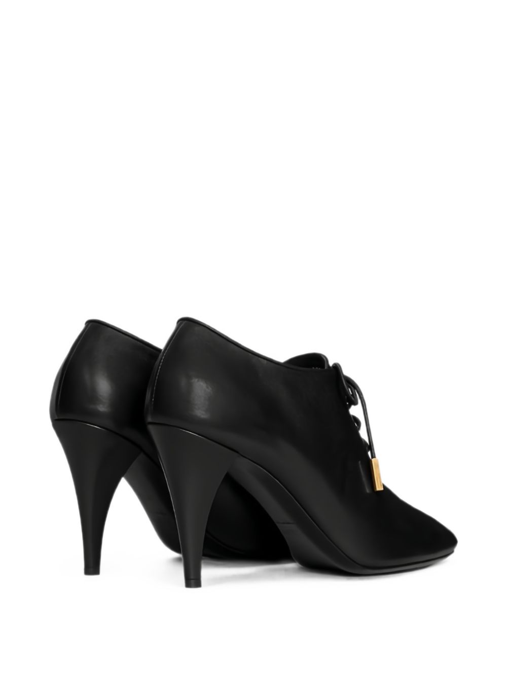 Celine Women Black Leather Ankle Boots