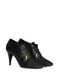 Celine Women Black Leather Ankle Boots