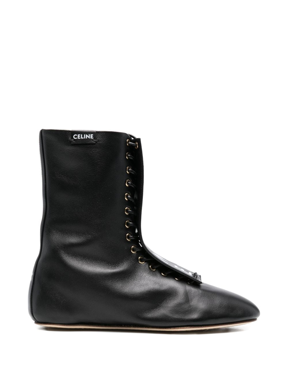 CELINE Celine Women Leather Lace-Up Boots