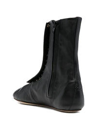 CELINE Celine Women Leather Lace-Up Boots