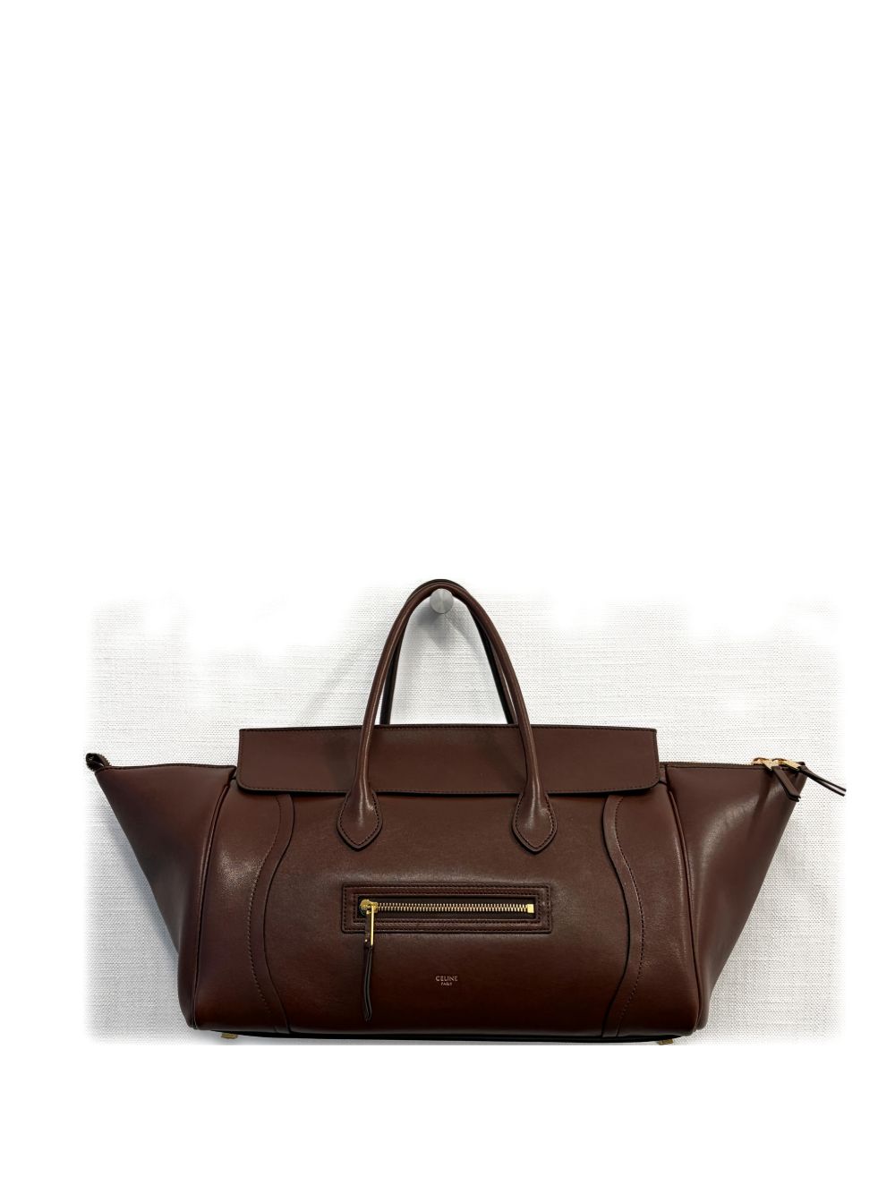 Celine Women Luggage Medium Leather Tote Bag
