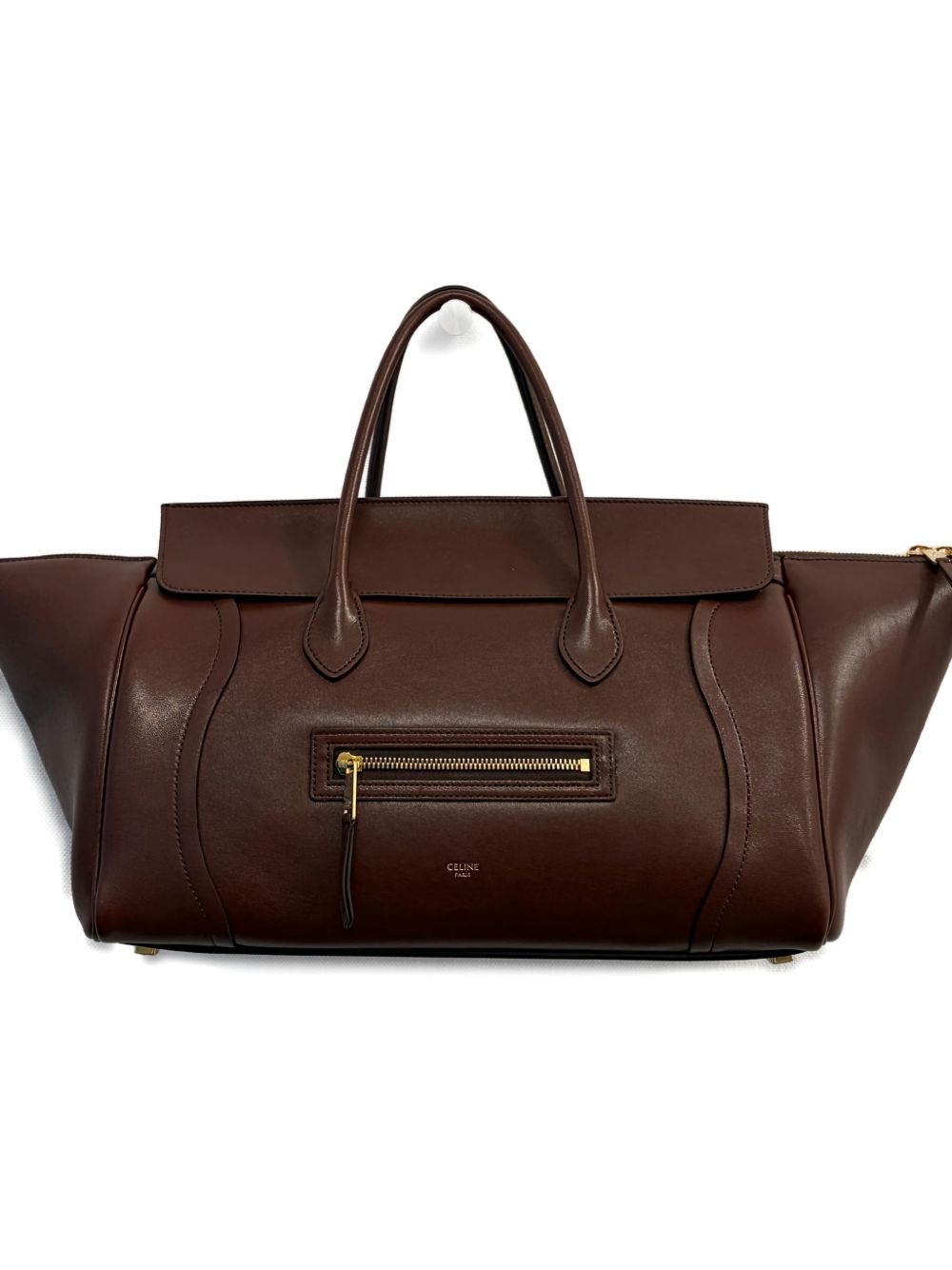 Celine Women Luggage Medium Leather Tote Bag