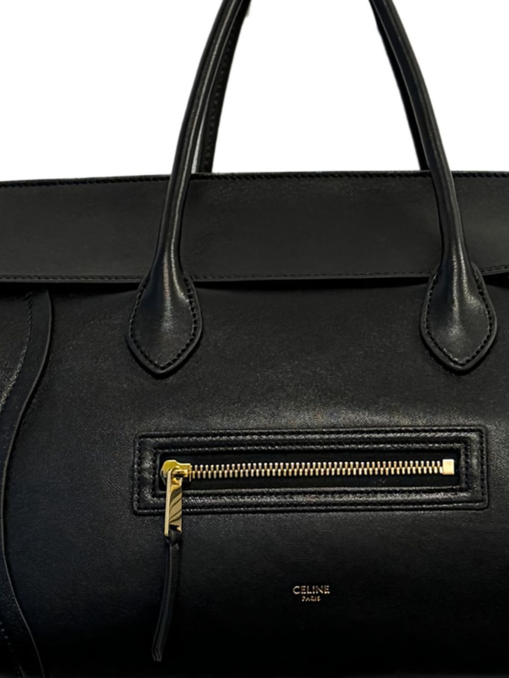 Celine Women Luggage Medium Leather Tote Bag