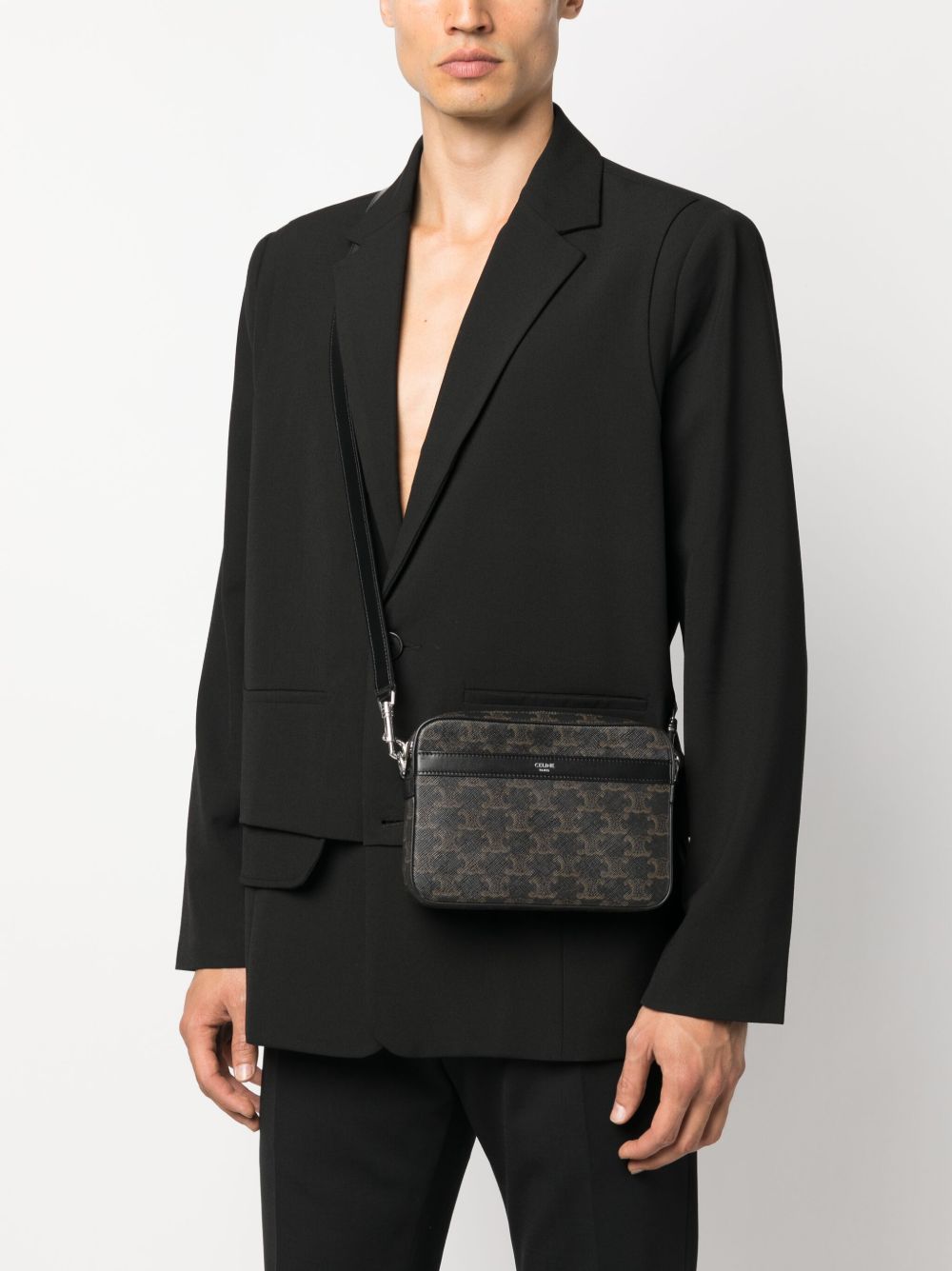 Celine Men Messenger Triomphe Canvas Small Crossbody Bag