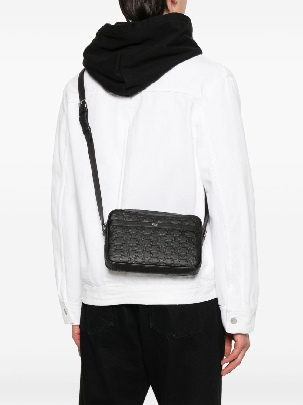 Celine Men Messenger Triomphe Allover Crossbody Bag