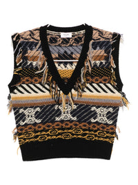 Celine Women Cashmere Jacquard Vest
