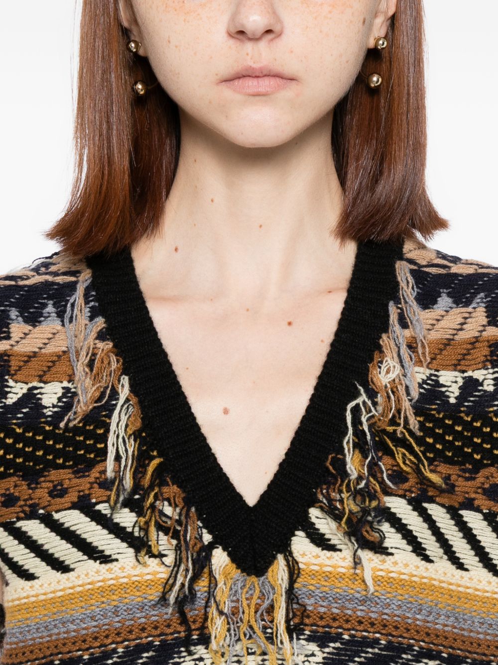 Celine Women Cashmere Jacquard Vest