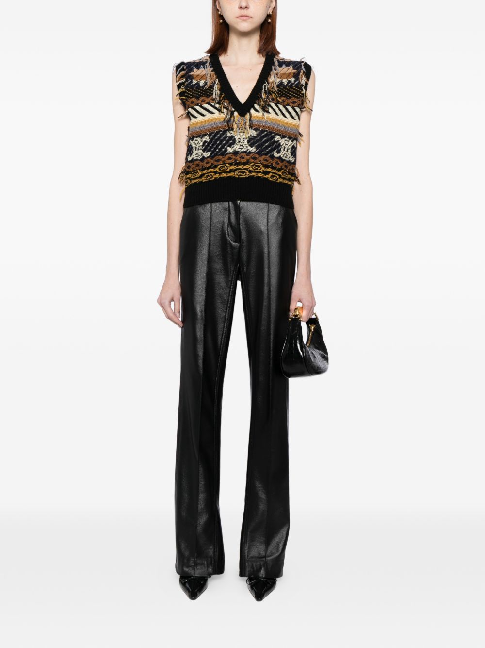 Celine Women Cashmere Jacquard Vest