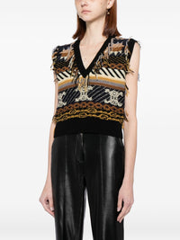 Celine Women Cashmere Jacquard Vest
