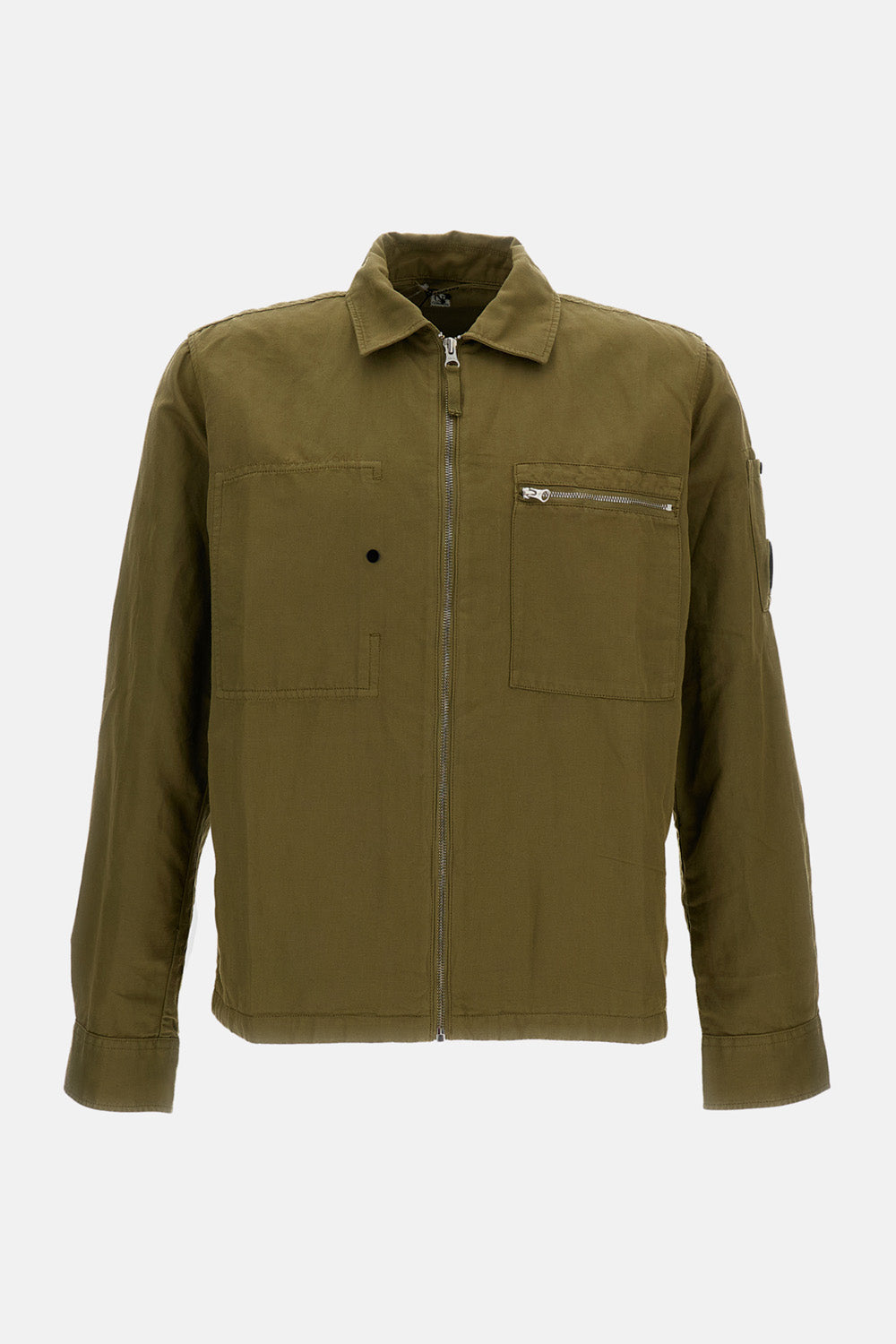 C.P. Company Men Oversized Organic Gabardine Zip-Up Shirt