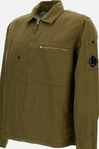 C.P. Company Men Oversized Organic Gabardine Zip-Up Shirt