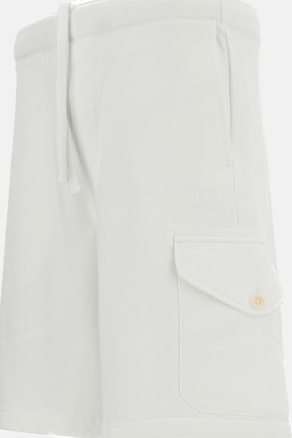 C.P. Company Men Diagonal Raised Fleece Cargo Sweatshorts