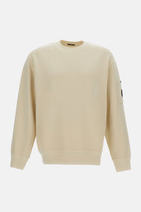 C.P. Company C.P. Company Men Cotton Diagonal Fleece Crewneck Lens Sweatshirt