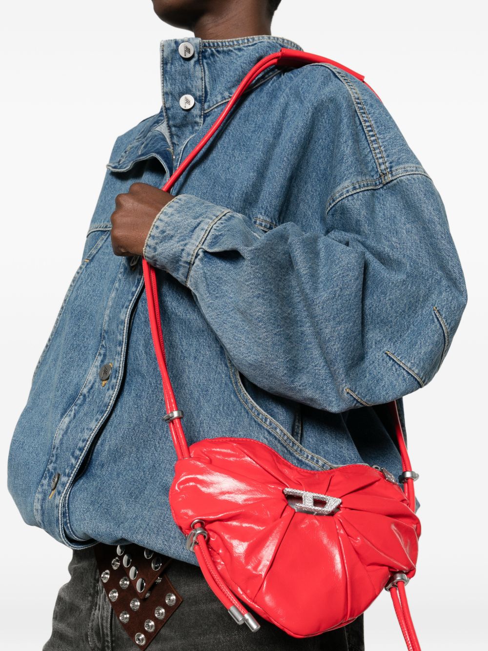 DIESEL Diesel Women Scrunch Leather Crossbody Bag