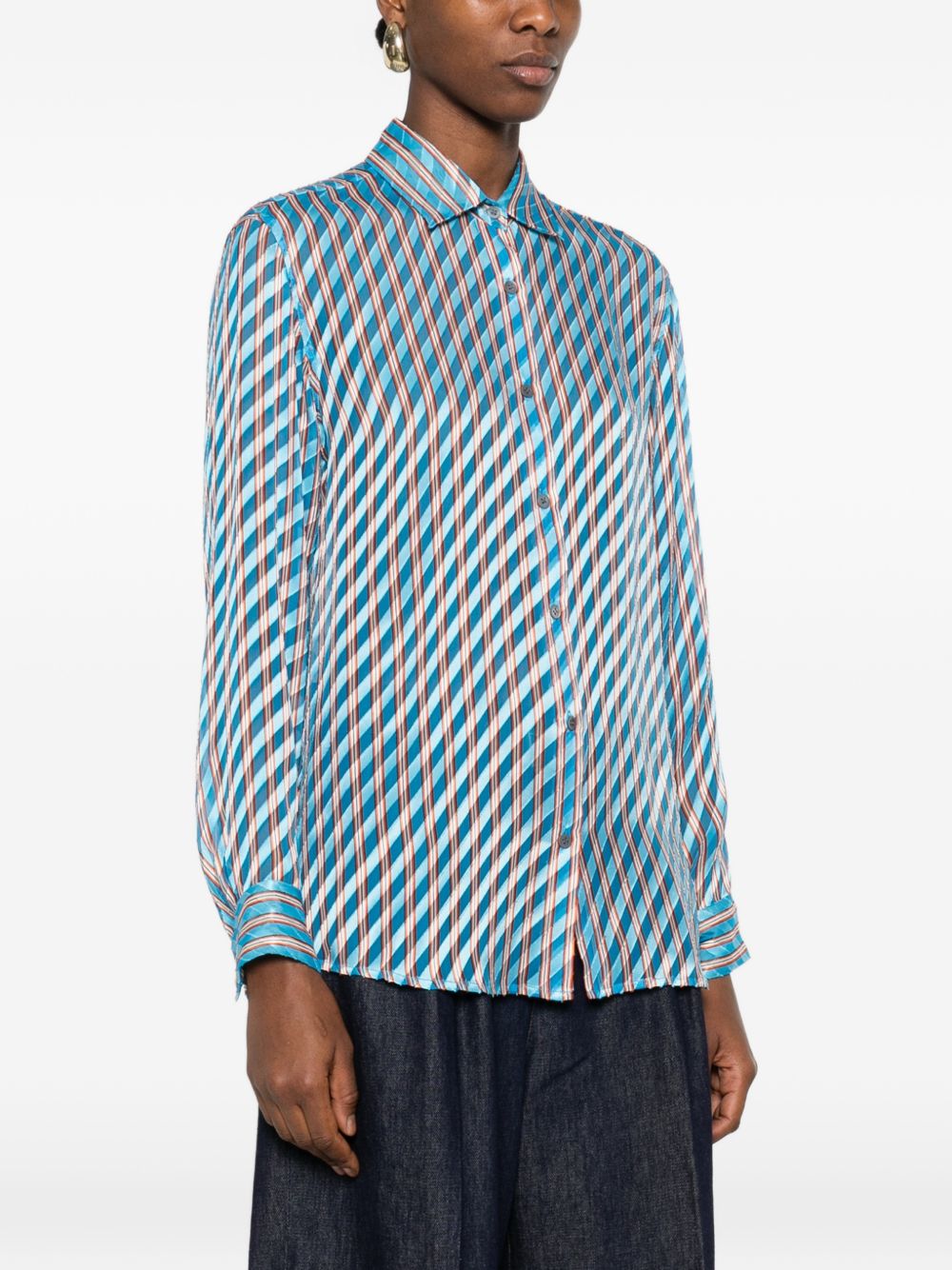 Dries Van Noten Women Clavelly Silk Blend Shirt