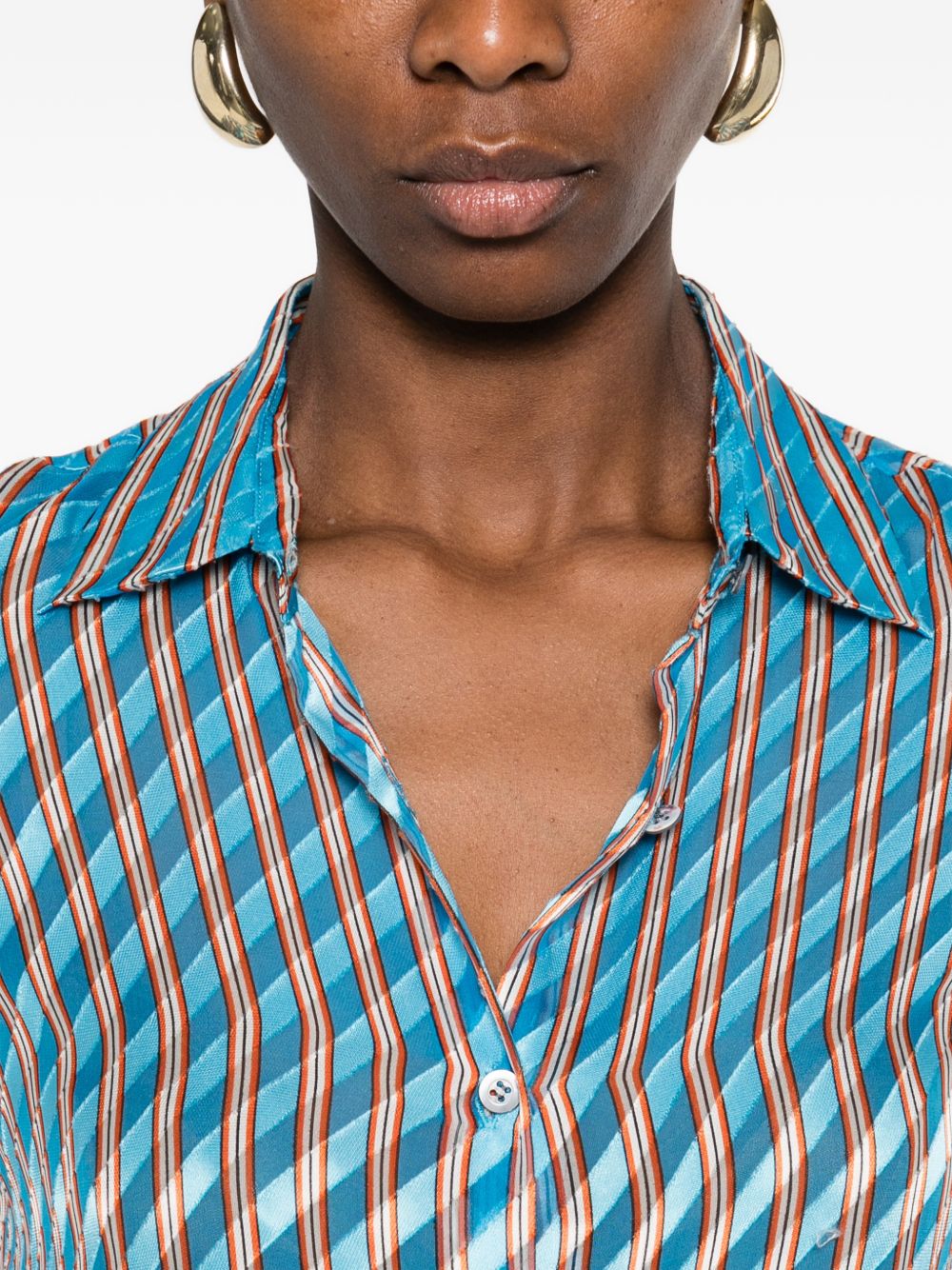 Dries Van Noten Women Clavelly Silk Blend Shirt