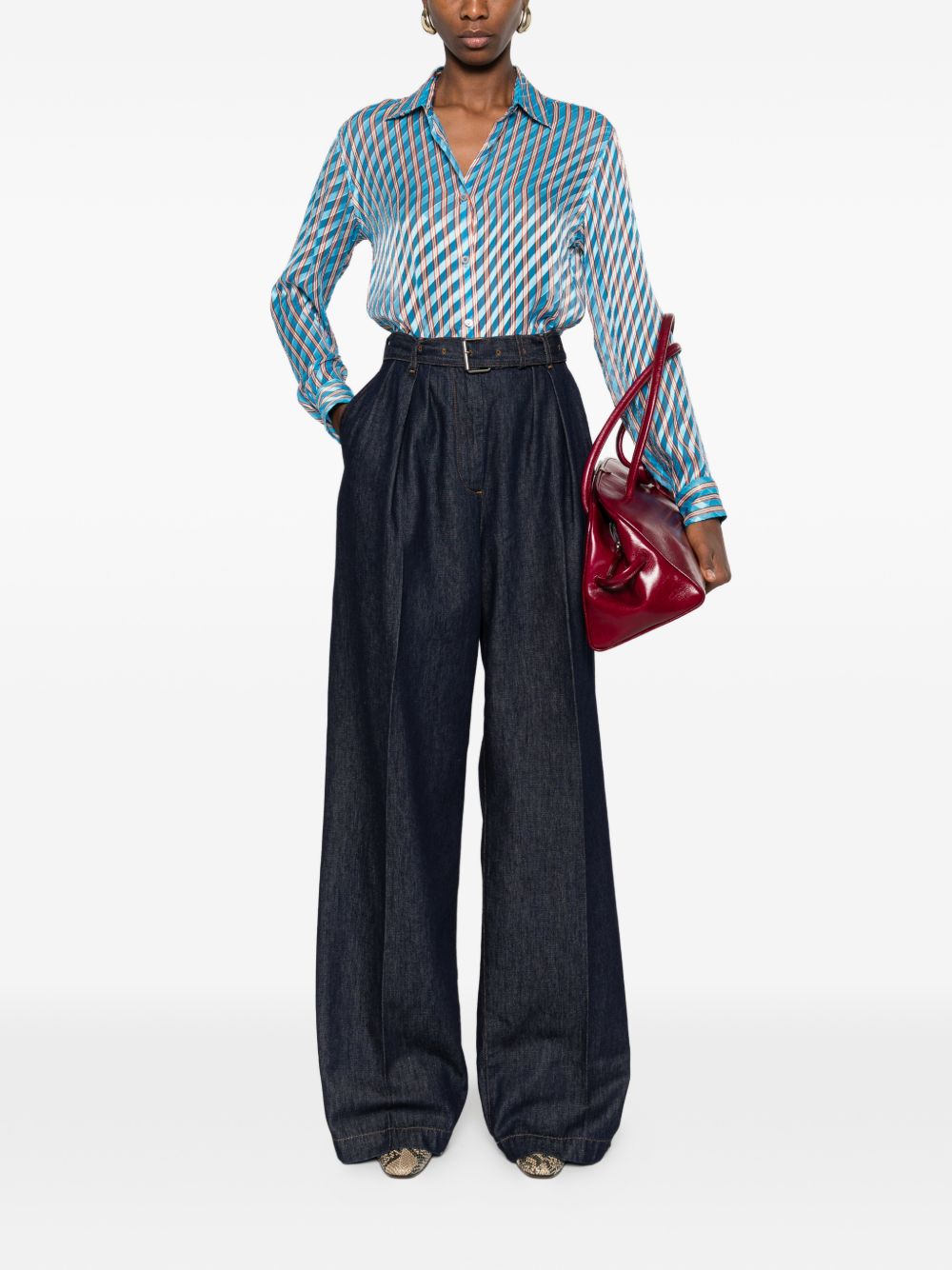 Dries Van Noten Women Clavelly Silk Blend Shirt