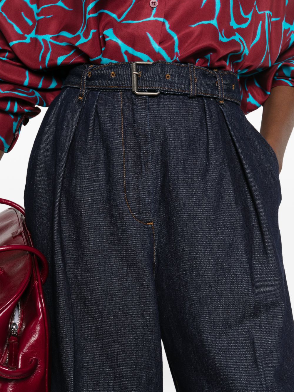 Dries Van Noten Women Peaches Cotton Trousers