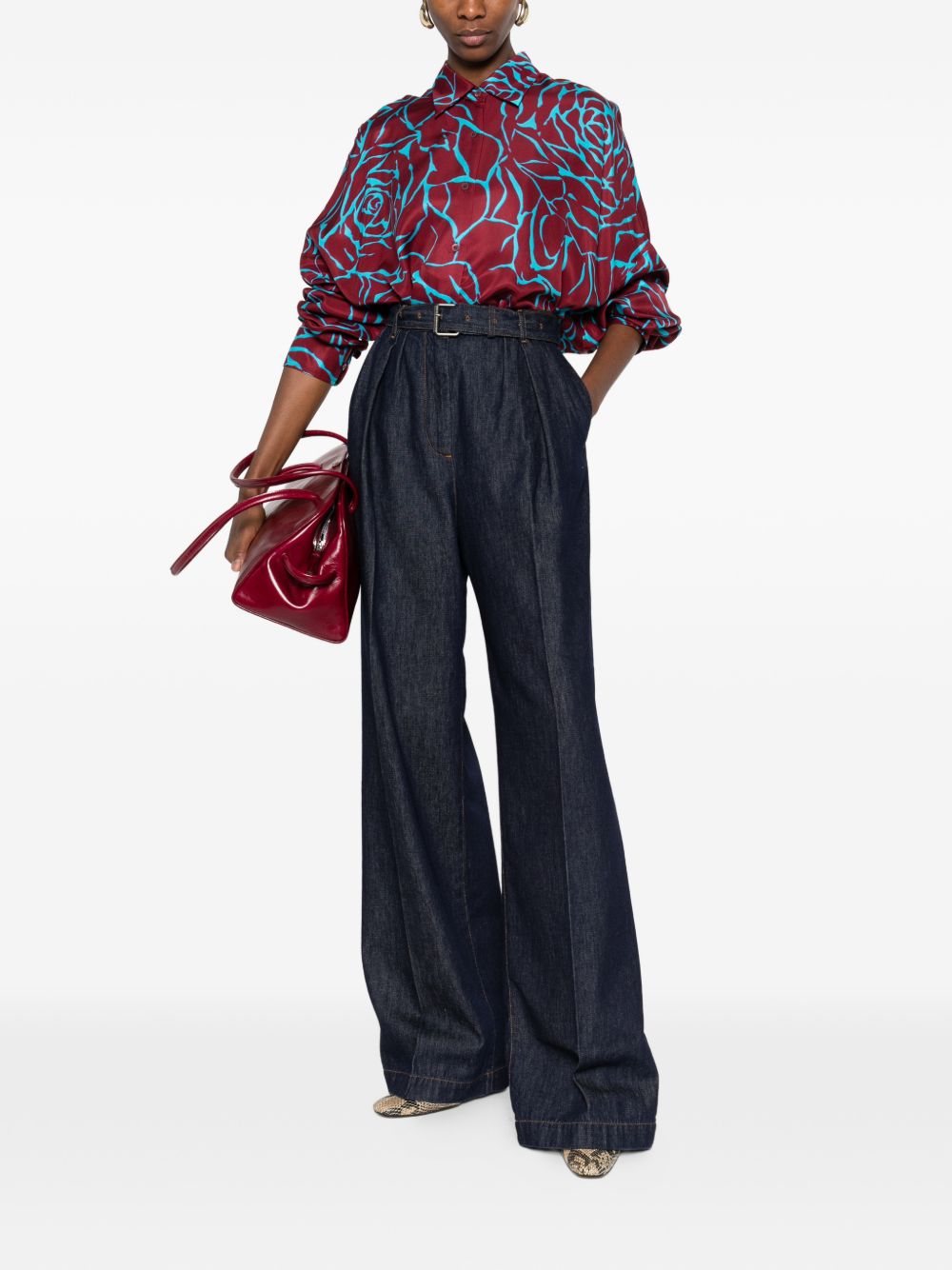 Dries Van Noten Women Peaches Cotton Trousers