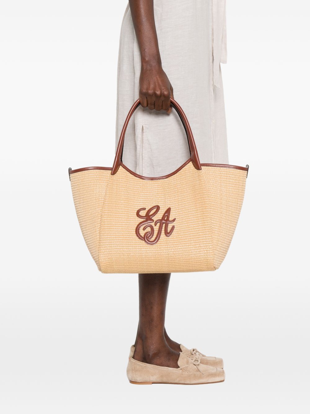 EMPORIO ARMANI Emporio Armani Women Medium Straw Tote Bag
