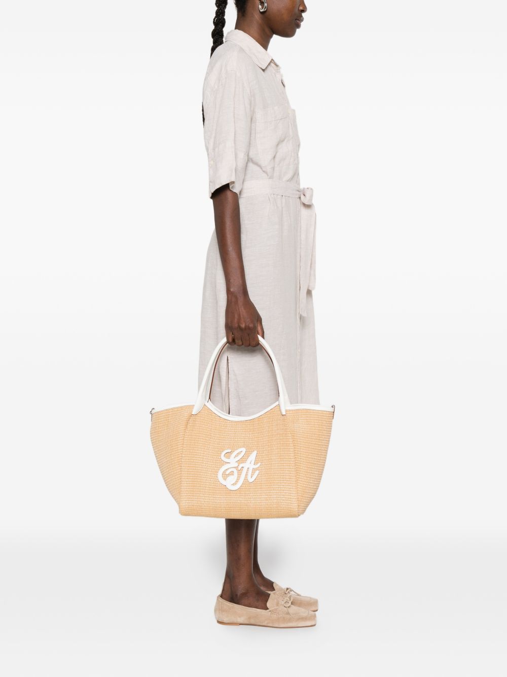EMPORIO ARMANI Emporio Armani Women Medium Straw Tote Bag