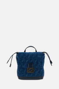 Fendi Women Backpack Denim Flock Ffbackpack Denim Flock Ff