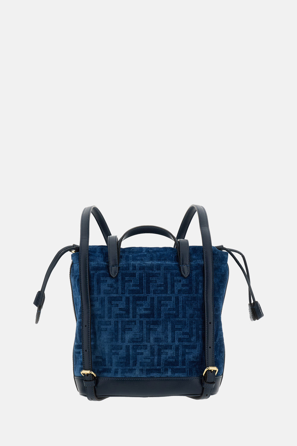 Fendi Women Backpack Denim Flock Ffbackpack Denim Flock Ff