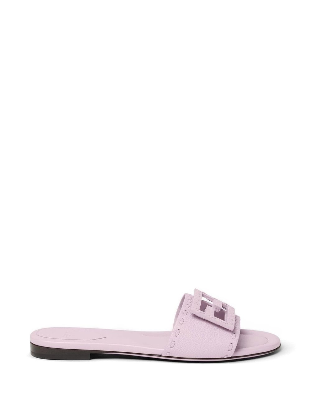 Fendi Women Baguette Leather Flat Sandals