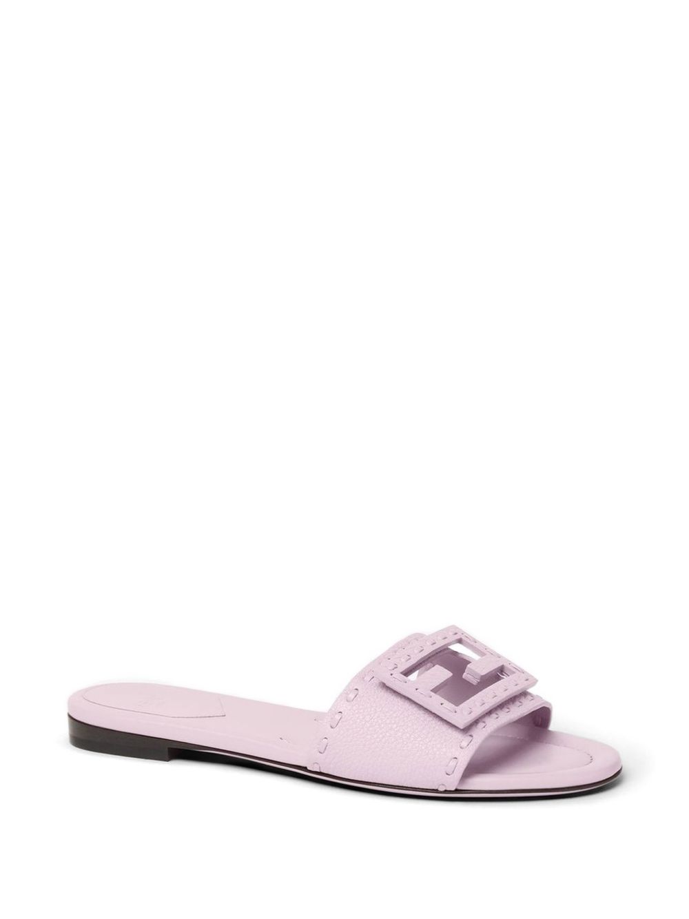 Fendi Women Baguette Leather Flat Sandals