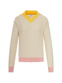 Fendi Women Cotton And Silk Blend Sweater